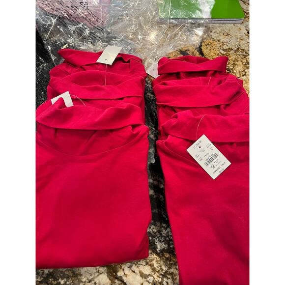 NWT J. Crew Scarlett Berry Pink Tissue Turtleneck - SIZE LARGE - Picture 10 of 11